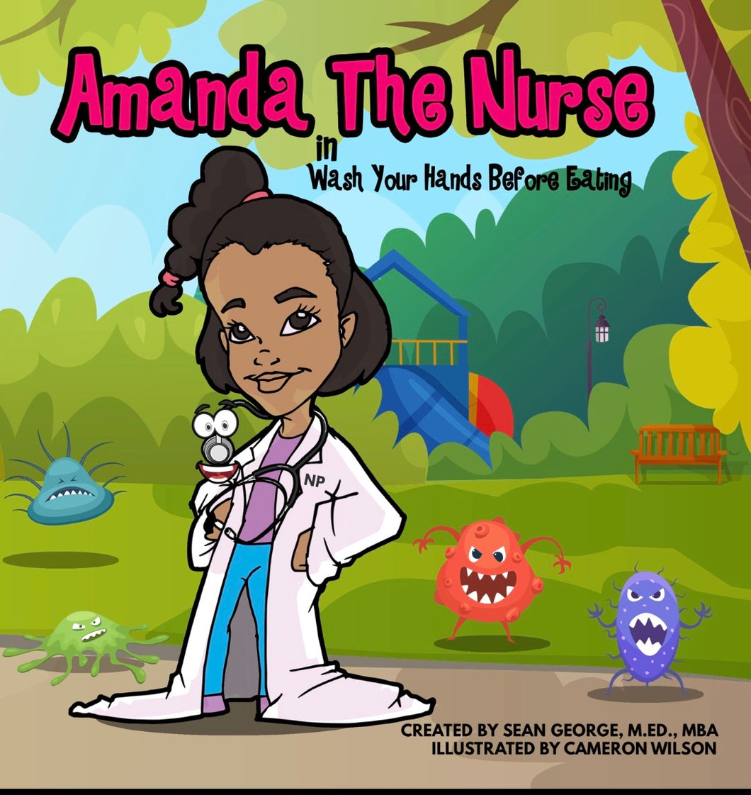 BOOK - AMANDA THE NURSE IN WASH YOUR HANDS